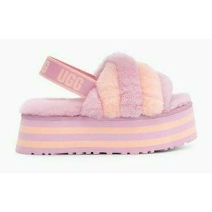 UGG Women's Disco Stripe Slippers Platform Slide Sandals 1120875